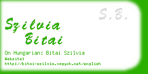 szilvia bitai business card